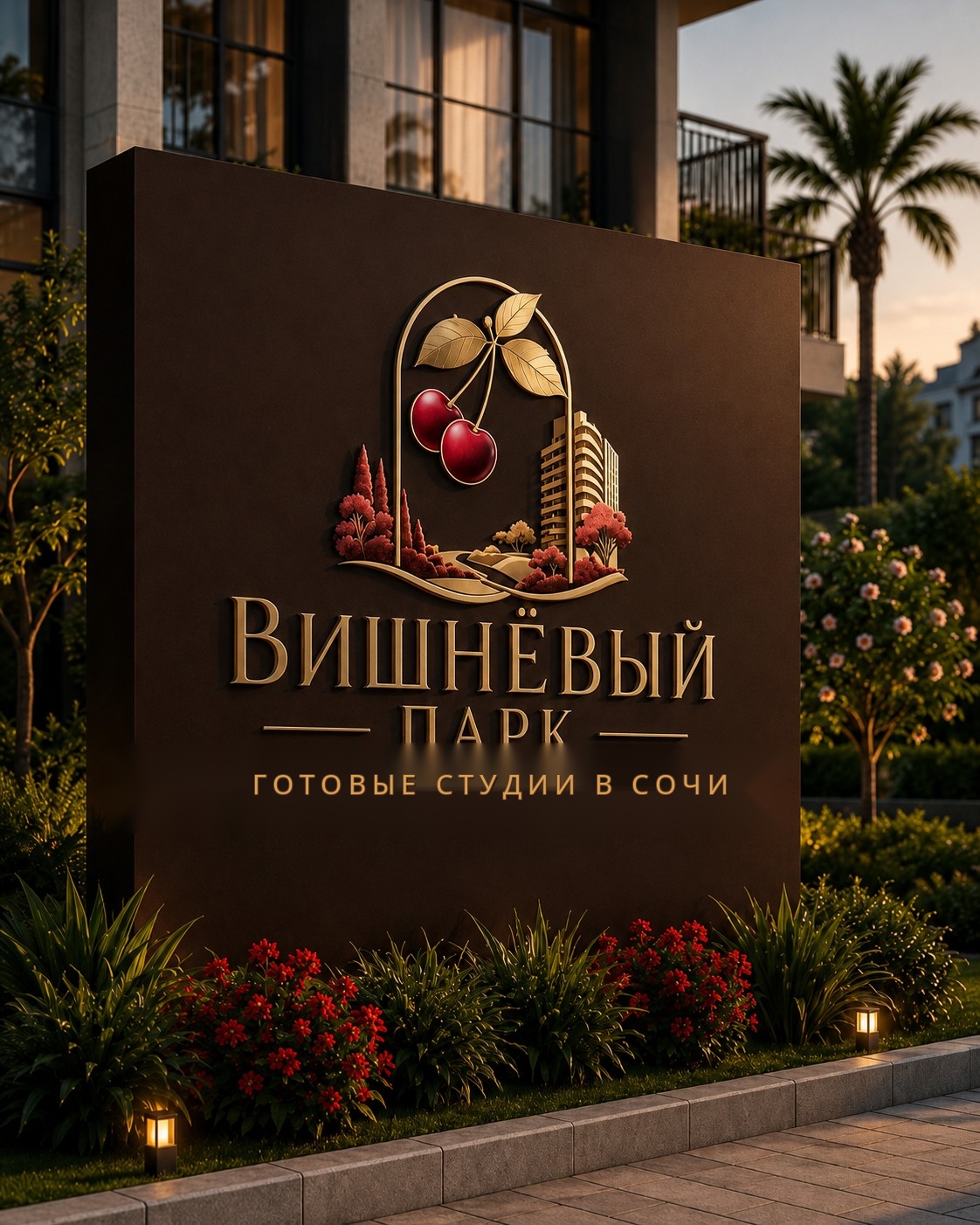 Фирменный образ «Вишнёвый парк — готовые студии в Сочи»